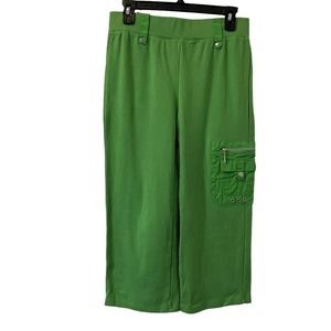 Good Fortune Women's Yoga Athleisure sz Small Green Cotton Pull On Pants
